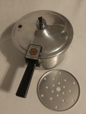 $18.99 • Buy Vtg Presto Pressure Cooker Pot/Pan  4 Qt. Stainless Steel Canning Rack W/ Jigger