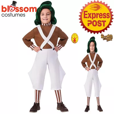 CSW61 Oompa Loompa Charlie Chocolate Factory Willy Wonka Book Week Boys Costume • $41.33