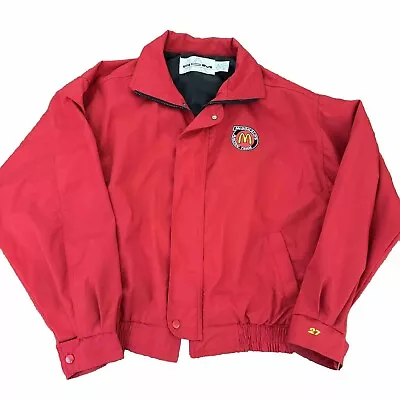 Vintage 90's NASCAR McDonalds Racing Team Race Jacket Men's Size Large USA • $39.99