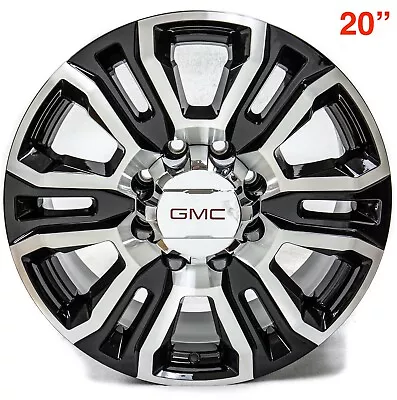 4 GMC Sierra HD 2500 3500 8 Lug 8x180 20” Black Machined Wheels Rims 5957 • $1350