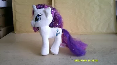 Ty Sparkle My Little Pony Rarity White Purple Diamonds Unicorn Soft Plush Toy 7” • £4.99