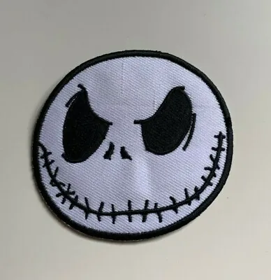 Ball Skull Jack Skellington Halloween Embroidered Iron On Sew On Patch Badge • £2.19