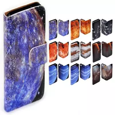 For Samsung Galaxy Series Planet Galaxy Theme Print Wallet Mobile Phone Cover #1 • $13.98