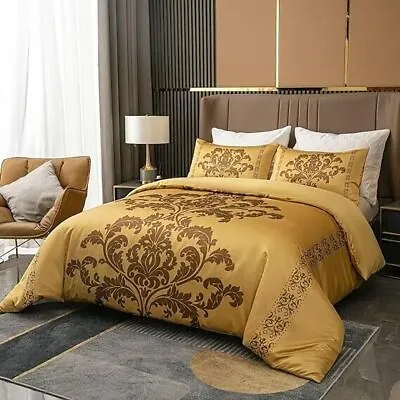 Satin Silk Single Double King Super King Size Duvet Cover Set With Pillow Cases • £17.09