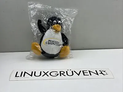 PENGUIN COMPUTING 5  Linux Promotional Plush Penguin New Tag LINUXGRUVEN Sticker • £31.29