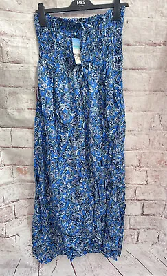 £14.99 • Buy M&S Women's Blue Mix Floral Maxi Dress Cover Up Beachwear Size: Uk 12 Regular