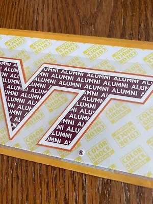 NCAA* Virginia Tech Alumni Decal* Outside Durable. Easy Apply * Made USA NEW • $3.70