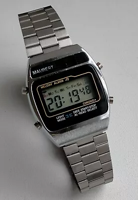 NOS Maubert HCI-M22-3 Chrono Melody Alarm Vintage Original Digital Watch 1980s • $74.50