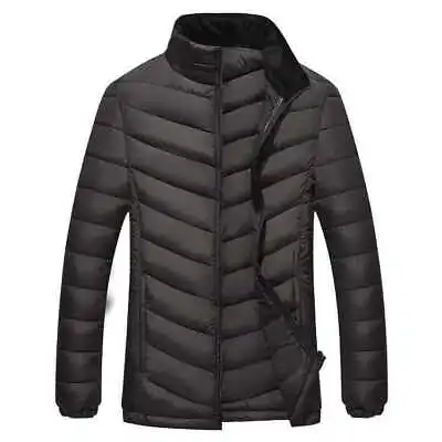 Men's Casual Long Sleeve Coat Padded Cotton Jacket Outwear Winter Warm Coat • $54.10
