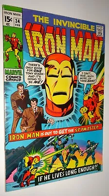 Iron-man #34 Cool Cover 9.0  1971 • $32.20