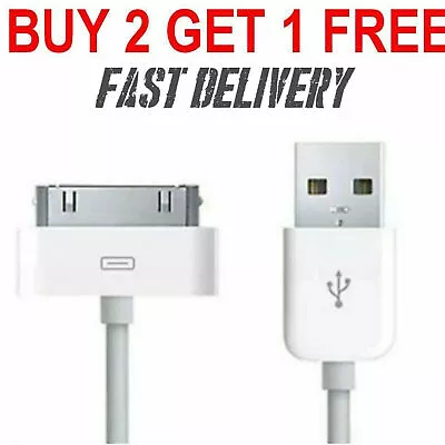 £2.99 • Buy Genuine Charging Cable Charger Lead For Apple IPhone 4,4S,3GS,iPod,iPad2&1 OEM