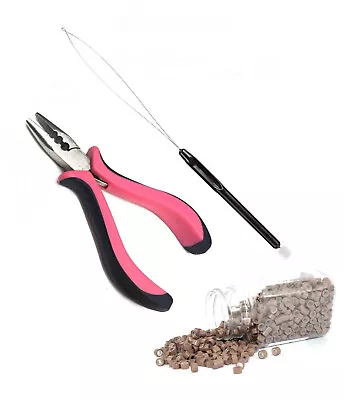 Beaded Weave Micro Weft Fitting Kit  Pliers + Puller + 50 Silicone Micro Rings • £6.99