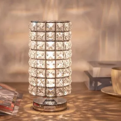 2 PCS Modern Crystal Desk Lamp Bedside Table Lamp Nightstand Lamp Bedroom Light • $41.56