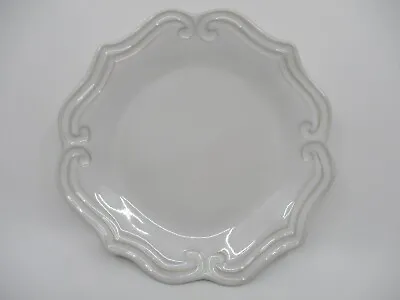 Vietri Incanto Stone White Baroque Salad Plate  - 8 1/2    -0711c • $35.98