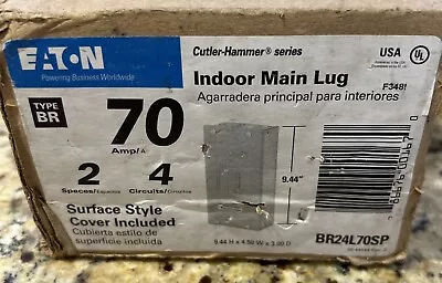 Eaton BR24L70SP 1-Phase 3 Wire Main Lug Load Center 4 Circuits 120/240 Volt AC 7 • $31.99