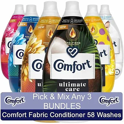 3x Pick&Mix Comfort Ultimate Care Ultra-Concentrated Fabric Conditioner 58Washes • £16.99