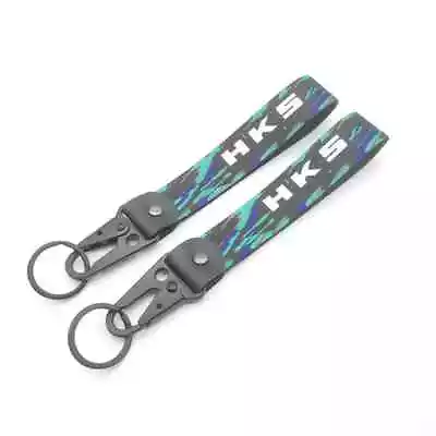 JDM HKS Metal Keychain Key Ring Hook Strap Lanyard Nylon Universal • $6.03
