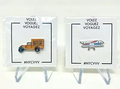 LOUIS VUITTON Exhibit NYC Truck & Plane Art Pins! Pintrill Volez Voguez Voyagez! • $149.99