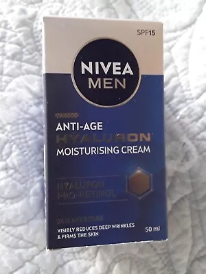 NIVEA MEN Anti-Age Hyaluron SPF15 Moisturising Cream (50ml) Anti • £5.99