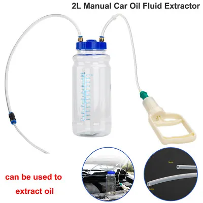$24.99 • Buy 2L Manual Car Oil Fluid Extractor Kit Vacuum Tubing Pump Transfer Tank 300MPA