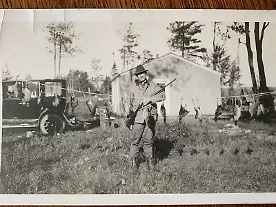 Hunter Rifle Shotgun Bird Quail? Car Duck Clothesline Hunting Pheasant 1920s WI • $4.99