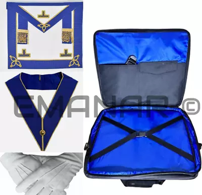 Masonic Regalia Soft Case Water Proof Craft Provincial Undress Apron Collar • £57.99