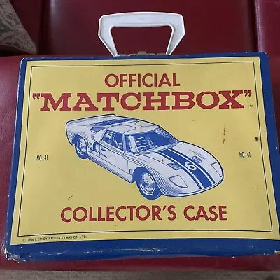 Vintage 1966 Lesney Official Matchbox Collector's Case Blue And Yellow • $19.95