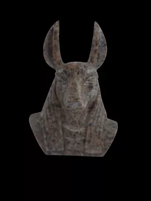 UNIQUE ANTIQUE ANCIENT EGYPTIAN Bust Granite God Anubis Jackal Dead Grave Mummy • $107.25