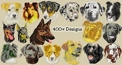 £8.99 • Buy Machine Embroidery Designs - OVER 405 DOGS EMBROIDERY DESIGNS