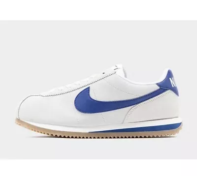 Nike Cortez Shoes Sneakers Womens RRP $140 Off White Royal Blue US 7 New • $99.99