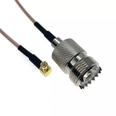 UHF Female SO239 Jack To MCX Male Right Angle RG316 Connector Coaxial Cable Lot • $3.39