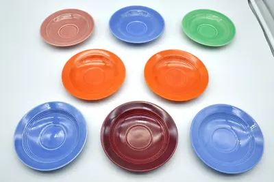 8 - HARLEQUIN By Homer Laughlin 6  Saucers HLC • $24.99