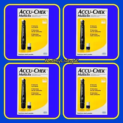 4 X Accu Chek Multiclix Lancing Device + 4 DRUM LANCETS - 4 BOXED SETS • £499.99