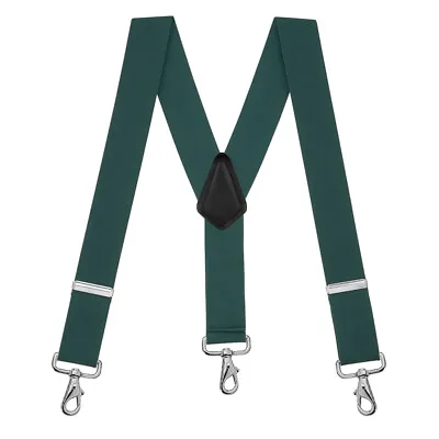 SuspenderStore Solid Color Suspenders - 2  Wide Elastic - TRIGGER SNAP- 4 Sizes • $25.95