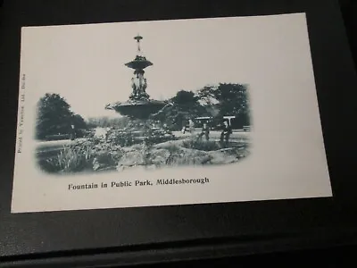 Postcard Of Fountain In Public Park Middlesborough (Unposted Undivided Back) • £0.99