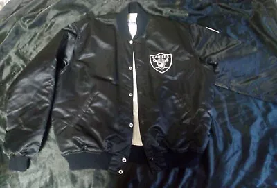 NFL Authentic Pro Line Satin Starter Jacket Los Angeles Raiders NWA Eazy-E 1990s • $11.50