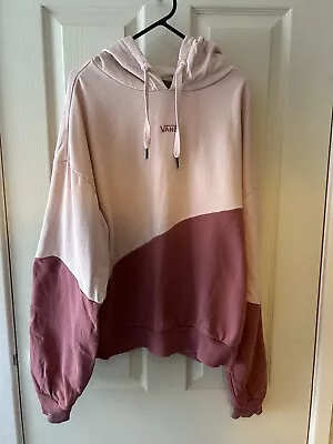 Vans Two Tone Pink Hoodie Women Sweatshirt Size Large • £4.99