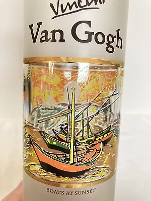 Vtg. Collectible VINCENT VAN GOGH Boats At Sunset Vanilla Vodka EMPTY BOTTLE 13  • $24