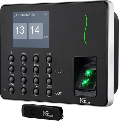 £321.41 • Buy NGTeco Biometric Fingerprint Clocking In Machine For Small Business WiFi Time In