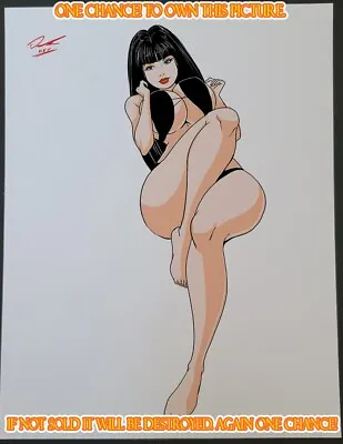 Vampirella CG Color Illustration Comic Art Print Signed 8.5x11 - No. V3N-28 • $15