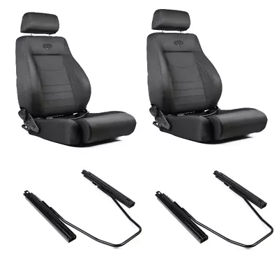 SAAS 4X4 Seats (2) With Rails Black Cloth ADR Compliant • $940