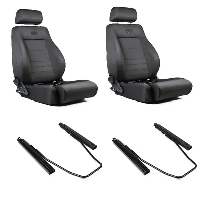 SAAS 4X4 Seats (2) With Sliders Black Cloth ADR Compliant • $940