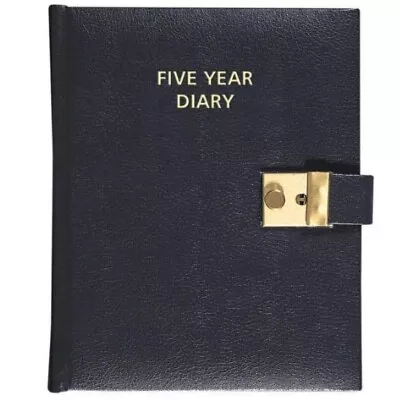 Collins Black A5 Size Five Year Undated Day To A Page Lockable Diary Organiser • £18.99