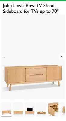 £529 • Buy John Lewis Bow TV Stand Sideboard For Tvs Up To 70 , No Longer Available Online 
