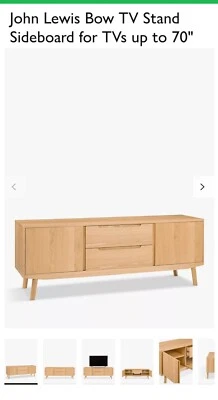 £529 • Buy John Lewis Bow TV Stand Sideboard For Tvs Up To 70 , No Longer Available Online 