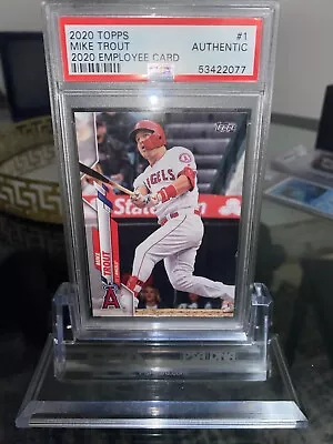 RARE*** PSA EMPLOYEE CARD 2020 Topps - Batting #1 Mike Trout • $999.99