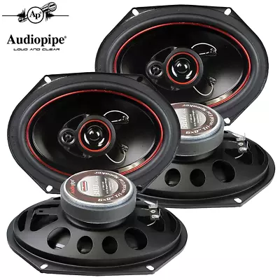 Audiopipe 6x8  3-Way CSL Series Coaxial Car Speakers 300 Watts (2-Pairs) • $62.95