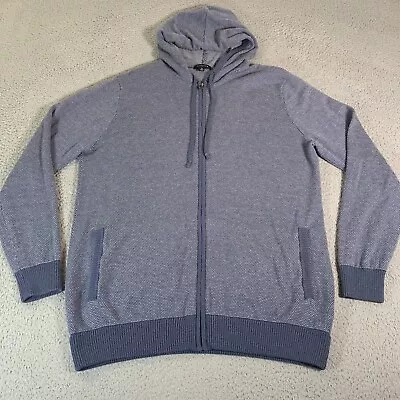 Travis Mathew Hoodie Mens XL Full Zip Wool Cashmere Blend Pockets Hooded Blue • $44.99