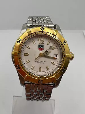Tag Heuer  2000 Wk1220 35mm 18k /ss Two Tone Professional 200m Diver Boys • $250