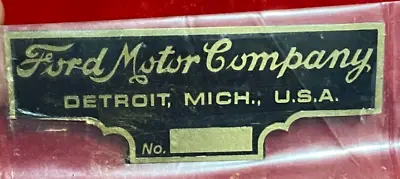 Original Ford Model T Brass Body Plate 1906-1908 • $24.99